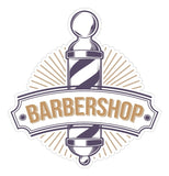 Bespoke barber shop sign window sticker, a high quality, vinyl sticky back plastic decal, Commercial Window Glass Stickers
