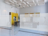 Patterned Decorative White Frosted Window Film - Privacy Frosted Glass Film STRUCTOR TWIN LINE PATTERN