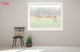 B21 - Hair salon, hair spray printed bespoke custom frosted window film