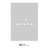 Birds on a wire cut out, bespoke, custom, frosted nature window film