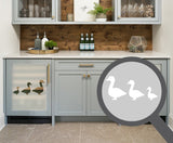 Ducks cut out, bespoke, custom, frosted kitchen window film