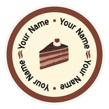 C11 - Customisable round cake slice window sticker, high quality, vinyl sticky back plastic, Commercial Window Glass Stickers