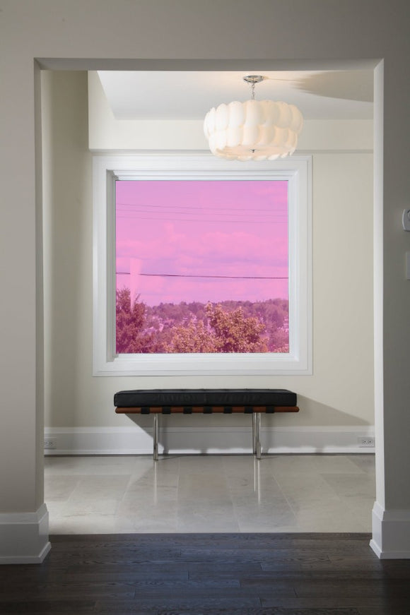 Pink 50 Transparent Colourful Window Film Optically Clear Tint