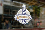 Bespoke barber shop sign window sticker, a high quality, vinyl sticky back plastic decal, Commercial Window Glass Stickers