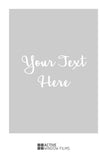 Personalised Text Cut Out Bespoke Custom Frosted Window Film