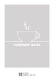 C2 - Customisable coffee cup cut out bespoke custom frosted commercial cafe window film