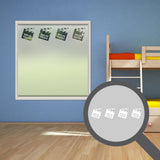 Repeating clapperboard cut out, bespoke, custom, frosted childrens window film