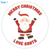 Personalised Custom Santa Christmas Sticker Label x30