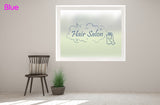 B21 - Hair salon, hair spray printed bespoke custom frosted window film
