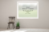 TR4 - 'Finest Indian Cuisine' printed bespoke custom frosted window film