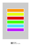 Coloured Rectangles Cut Out Bespoke Custom Frosted Window Film