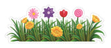 G11 - Bespoke flowers & grass window sticker, a high quality, vinyl sticky plastic decal, Commercial Window Glass Stickers