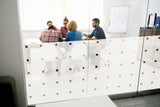 Patterned Decorative White Frosted Window Film - Privacy Frosted Glass Film TECNO SQUARES