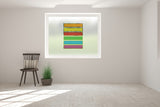 Coloured Rectangles Cut Out Bespoke Custom Frosted Window Film