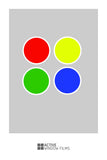 Multi Coloured Circles Cut Out Bespoke Custom Frosted Window Film