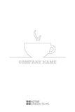 C5 - Personalised cafe sign, vinyl cut window sticker, contour cut, for commercial windows/glass or walls.