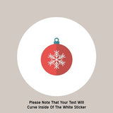 Personalised Custom Baubles Christmas Sticker Label x30