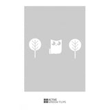 Owl & trees cut out, bespoke, custom, frosted animal window film