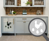 Hen & Eggs cut out, bespoke, custom, frosted kitchen window film