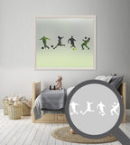 Repeating football player cut out, bespoke, custom, frosted childrens window film