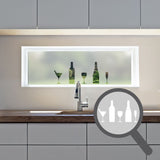 Wine glass & bottle cut out, bespoke, custom, frosted kitchen window film