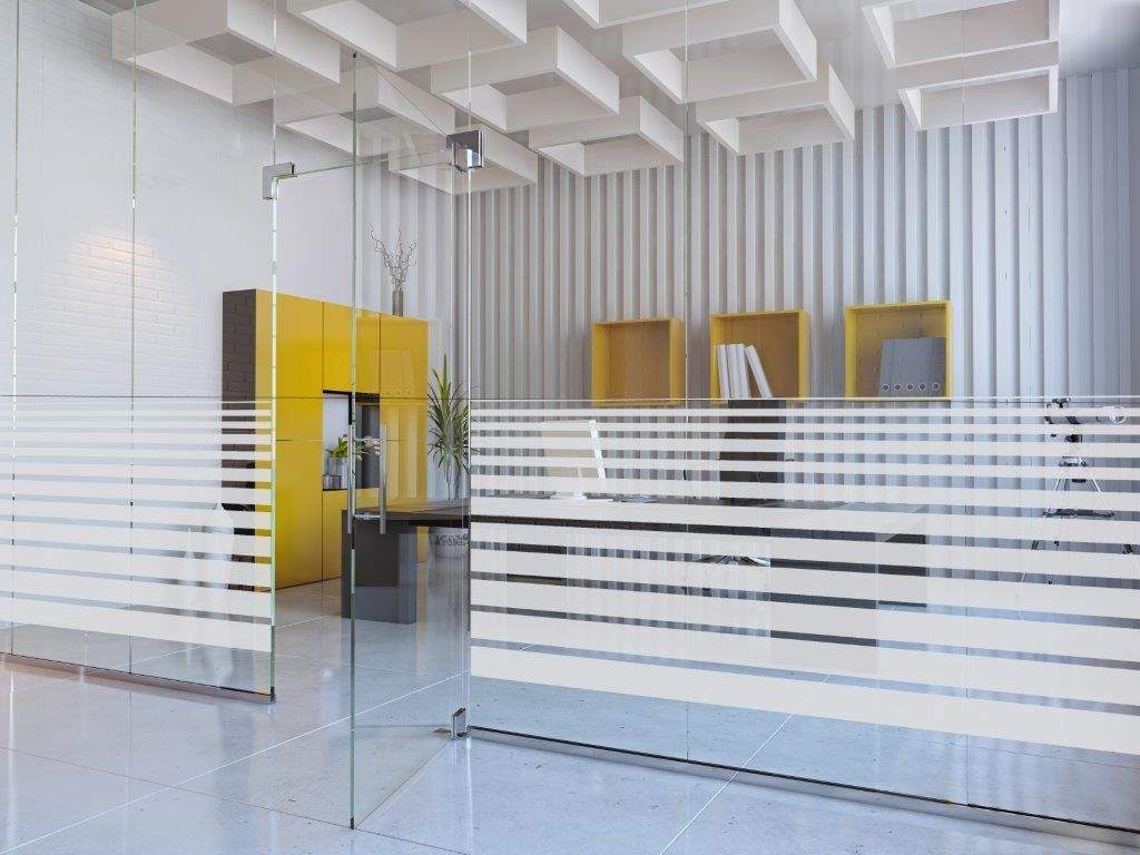 Horizontal Varying Line Pattern, Decorative Patterned Window Film ...