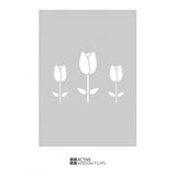 Tulips cut out, bespoke, custom, frosted home window film