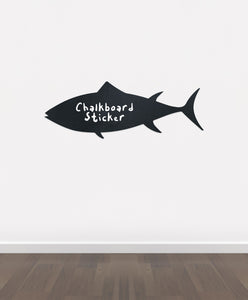 BB23 - Bespoke fish chalkboard sticker, beautiful blackboard vinyl cut sticker, self adhesive easy install