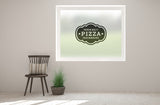 TR5 - Pizza shop sign printed bespoke custom frosted window film