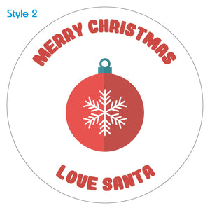 Personalised Custom Baubles Christmas Sticker Label x30