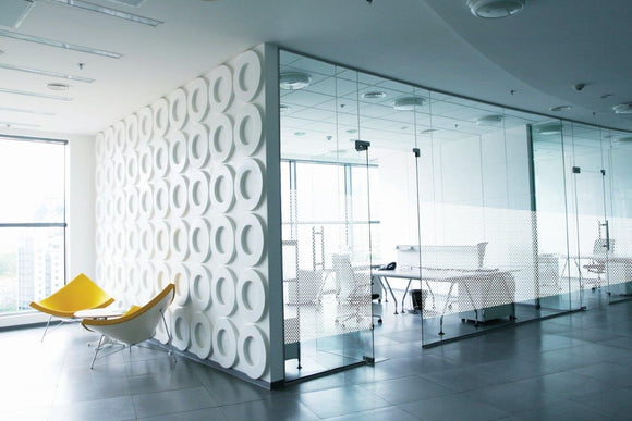 Frosted Shells White Frosted Vinyl Privacy Glass Covering Window Film ATO