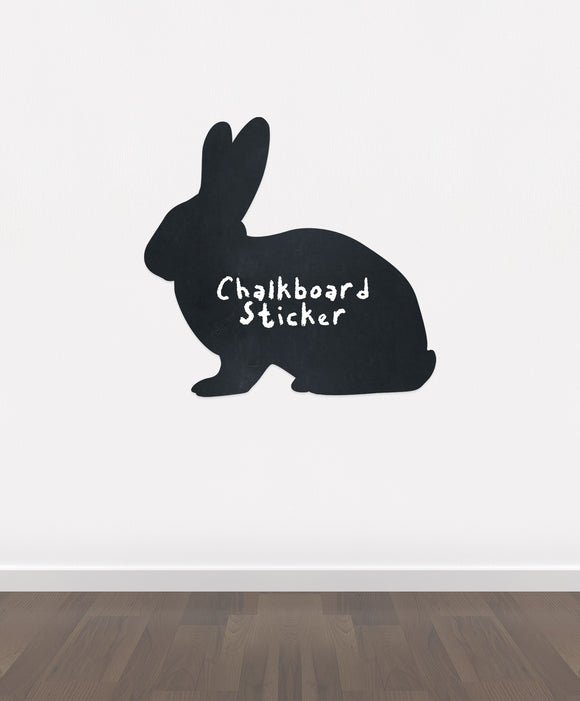 BB25 - Bespoke rabbit chalkboard sticker, beautiful blackboard vinyl cut sticker, self adhesive easy install