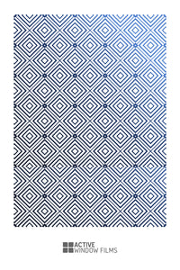 Squares Pattern Print Bespoke Custom Frosted Window Film 