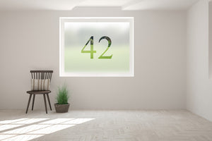 Personalised Number Cut Out Bespoke Custom Frosted Window Film