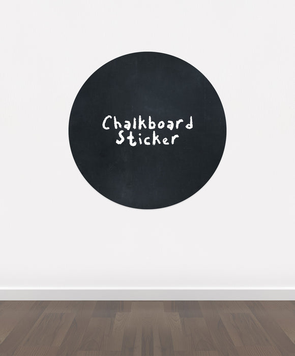 BB6 - Bespoke Circle chalkboard sticker, beautiful blackboard vinyl cut sticker, self adhesive easy install