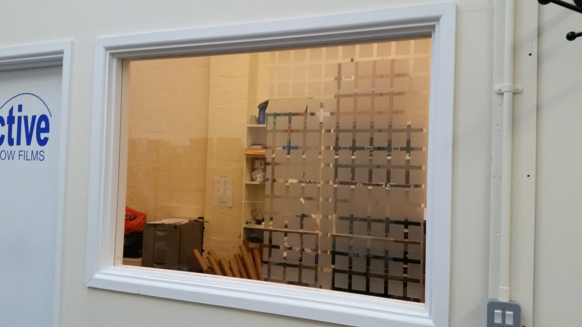 Small Frosted Bock, Square Patterned Window Film Decorative Tint ...