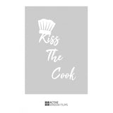 Kiss the cook cut out, bespoke, custom, frosted kitchen window film