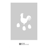 Hen & Eggs cut out, bespoke, custom, frosted kitchen window film