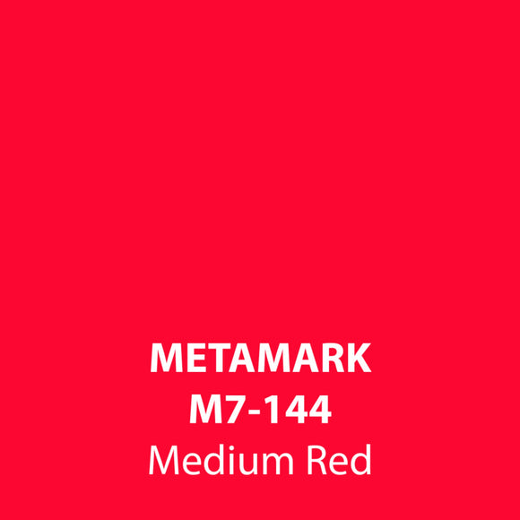 Medium Red Gloss Vinyl M7-144, Metamark 7 Series, self-adhesive, sticky back polymeric sign making vinyl