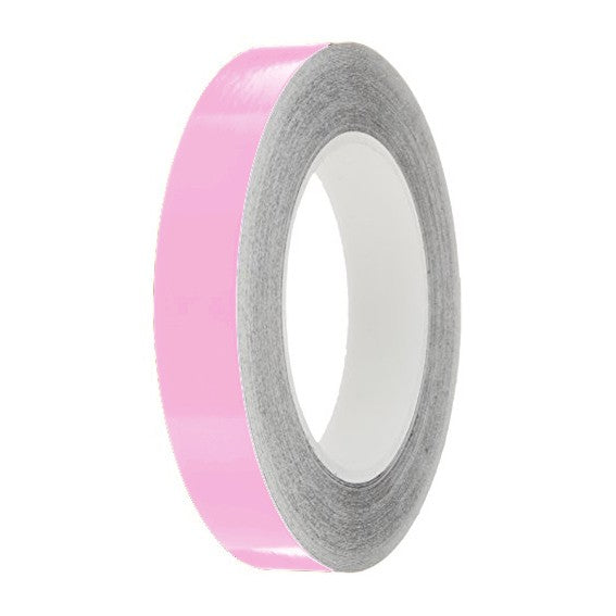 Pink Gloss Colour Pin Stripe tapes, 50m roll, sticky self-adhesive, vinyl decal line tape