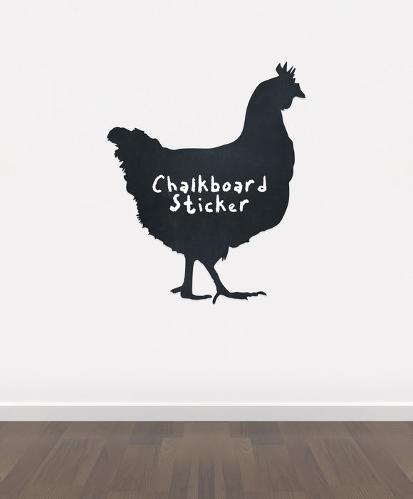 BB10 - Bespoke chicken chalkboard sticker, beautiful blackboard vinyl cut sticker, self adhesive easy install
