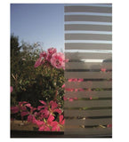 Patterned Decorative Silver Window Film - Privacy Glass Film Silver Line Pattern
