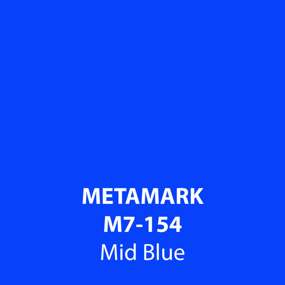 Mid Blue Gloss Vinyl M7-154, Metamark 7 Series, self-adhesive, sticky back polymeric sign making vinyl