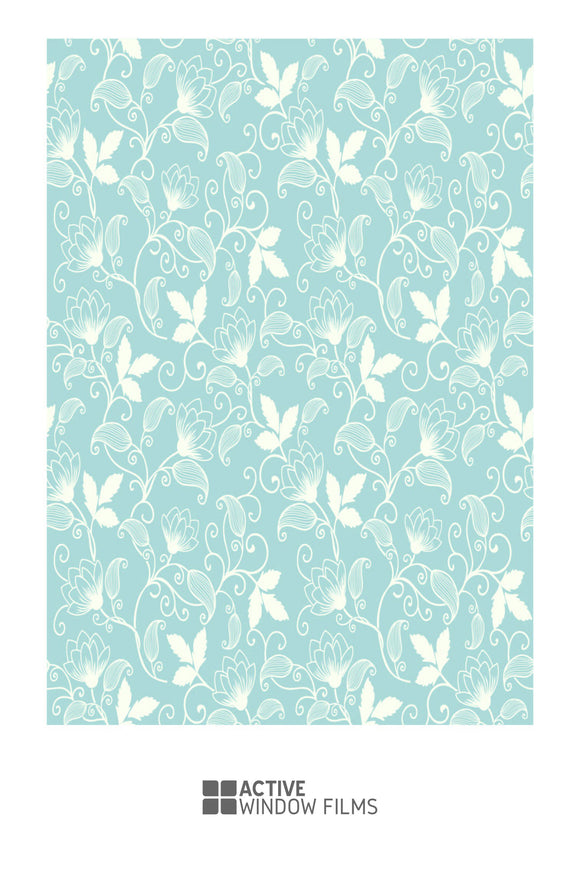 Floral Pattern Print 02 Bespoke Custom Frosted Window Film 