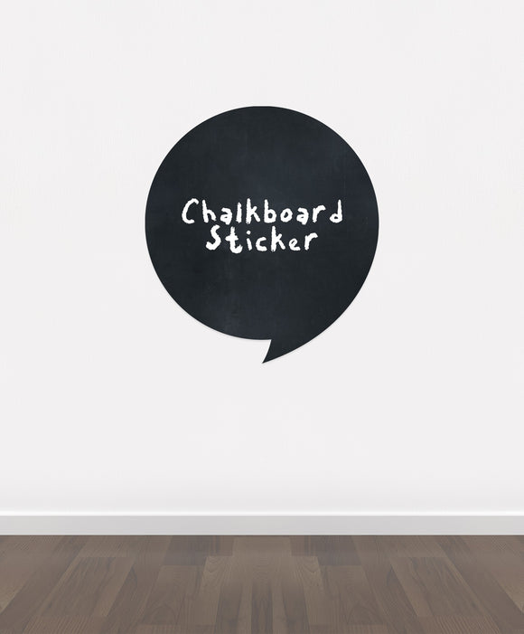 BB27 - Bespoke speech bubble chalkboard sticker, beautiful blackboard vinyl cut sticker, self adhesive easy install