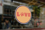 P10  - Bespoke love pet shop / vets, window sticker, high quality, vinyl sticky back plastic, Commercial Window Glass Stickers