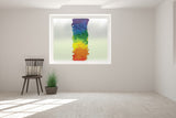 Multi Coloured Brush Stroke Bespoke Print Custom Frosted Window Film