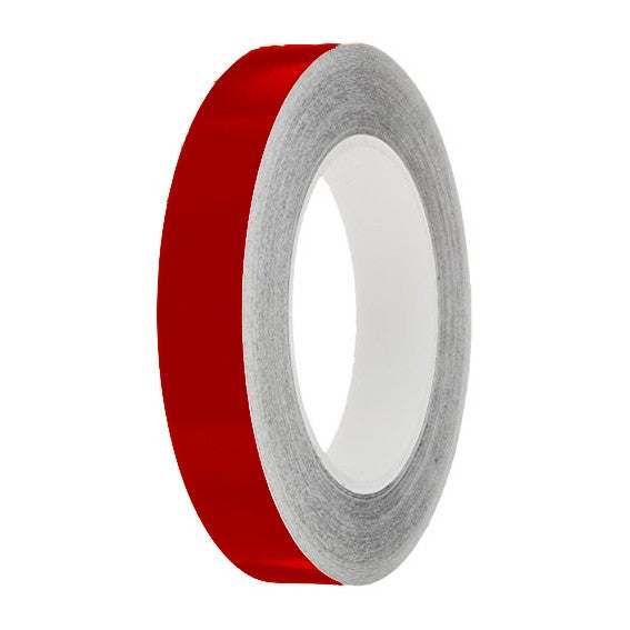 Deep Red Gloss Colour Pin Stripe tapes, 50m roll, sticky self-adhesive, vinyl decal line tape